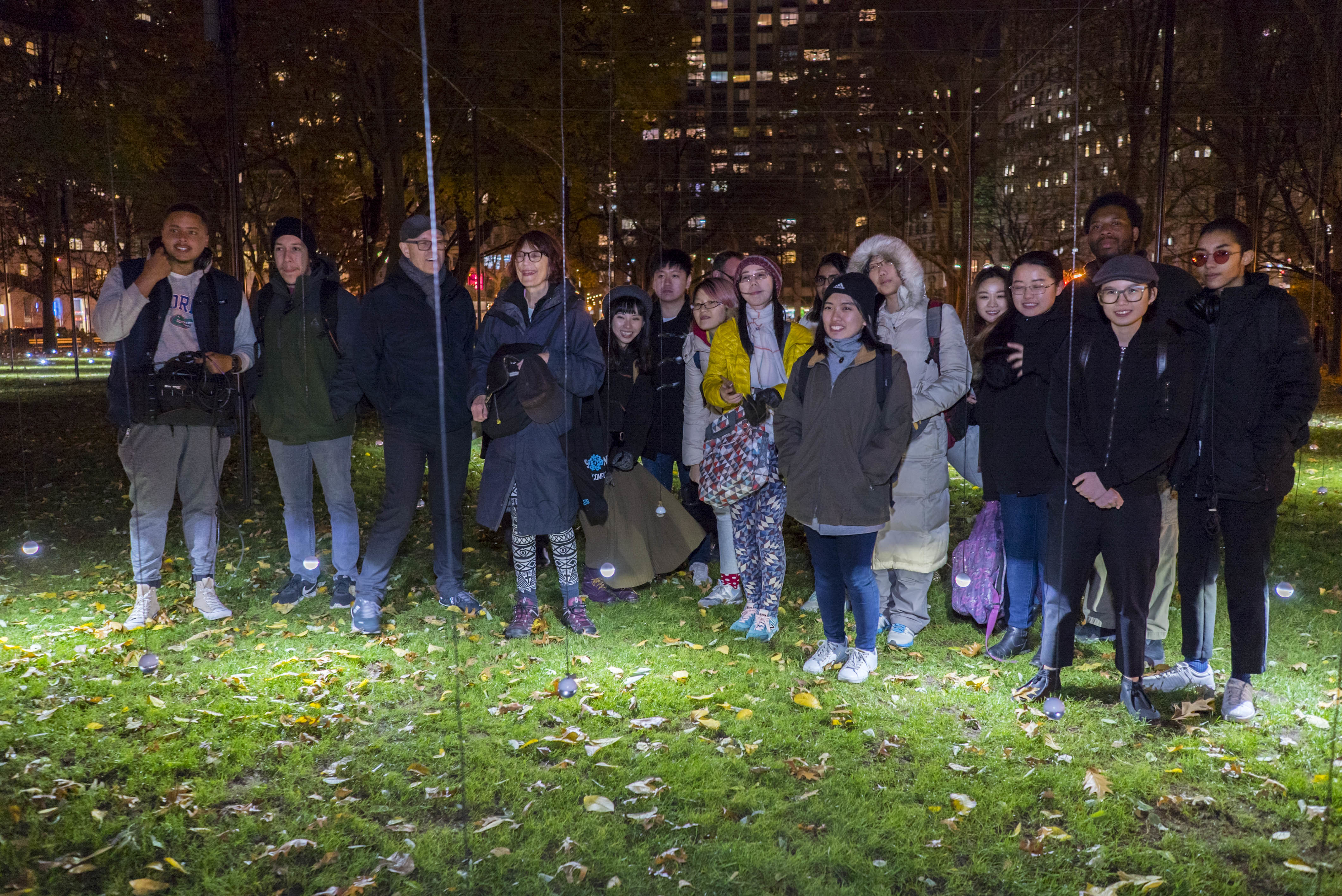 Group photo in winter