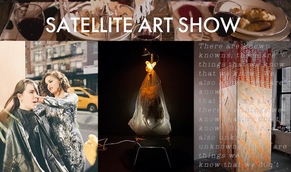 From left: HERness: AIOP BODY NYC 2018, TANGA! built a mobile performance stage which they used to give participants hairstyles, and general makeovers; Roadside Assistant Ergonomic Support Chamber (Critical Condition), 2017; What you see…: Known knowns. Photograph by Jayne Chen/Erin Davis; Max C. Lee/ Markus Holtby.