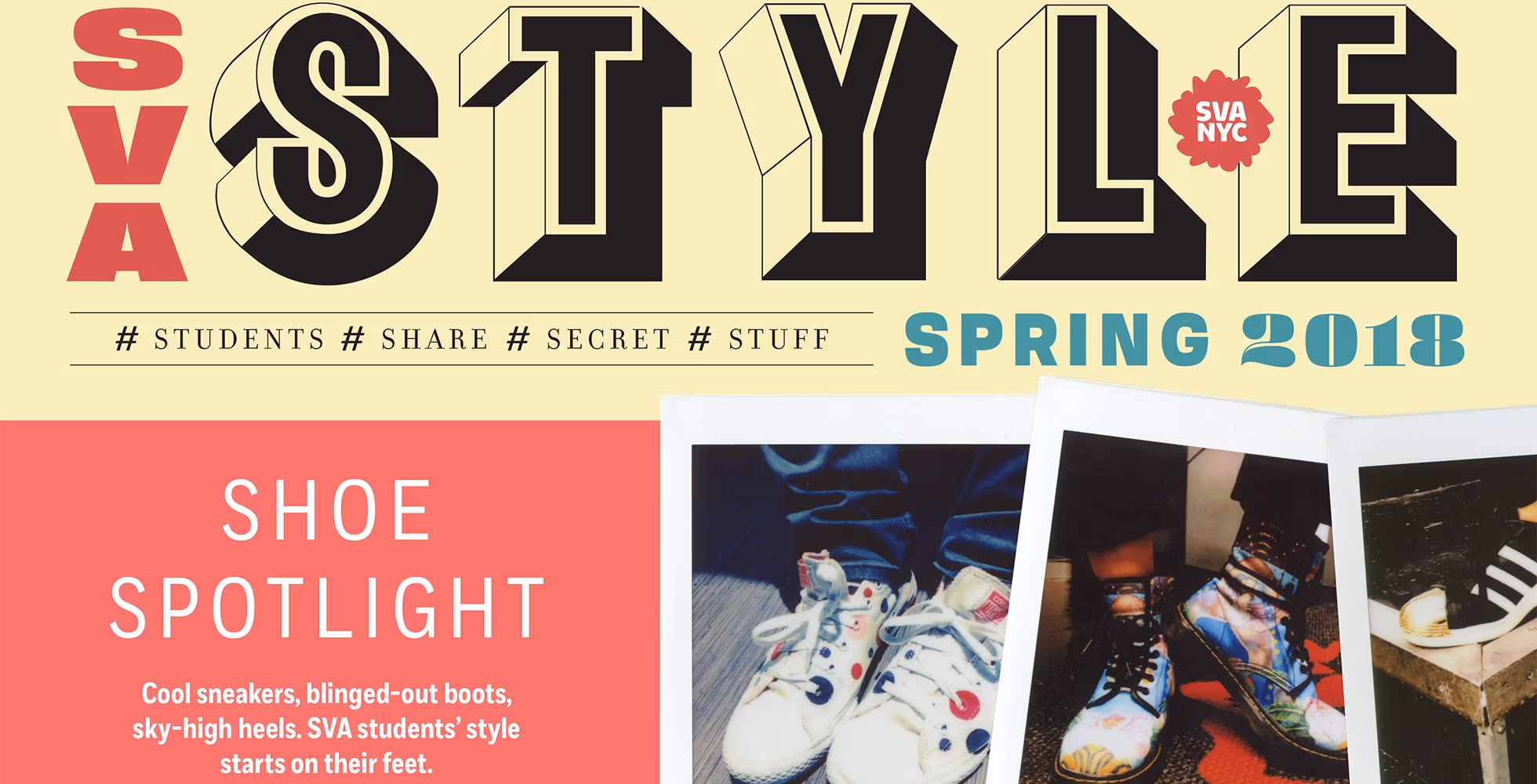 A school flyer highlighting students footwear.