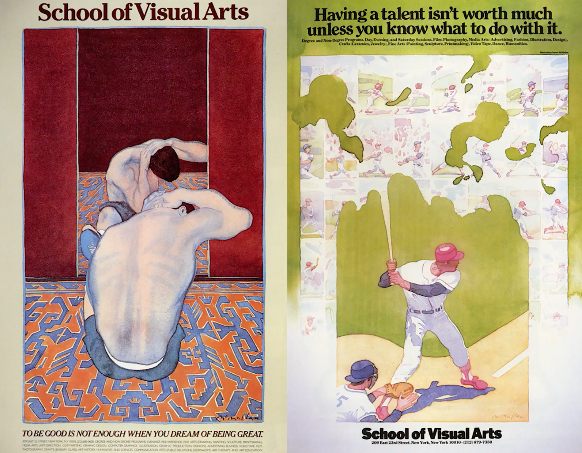 <span class="redactor-invisible-space">A collection of School of Visual Arts subway posters by James McMullan.</span>