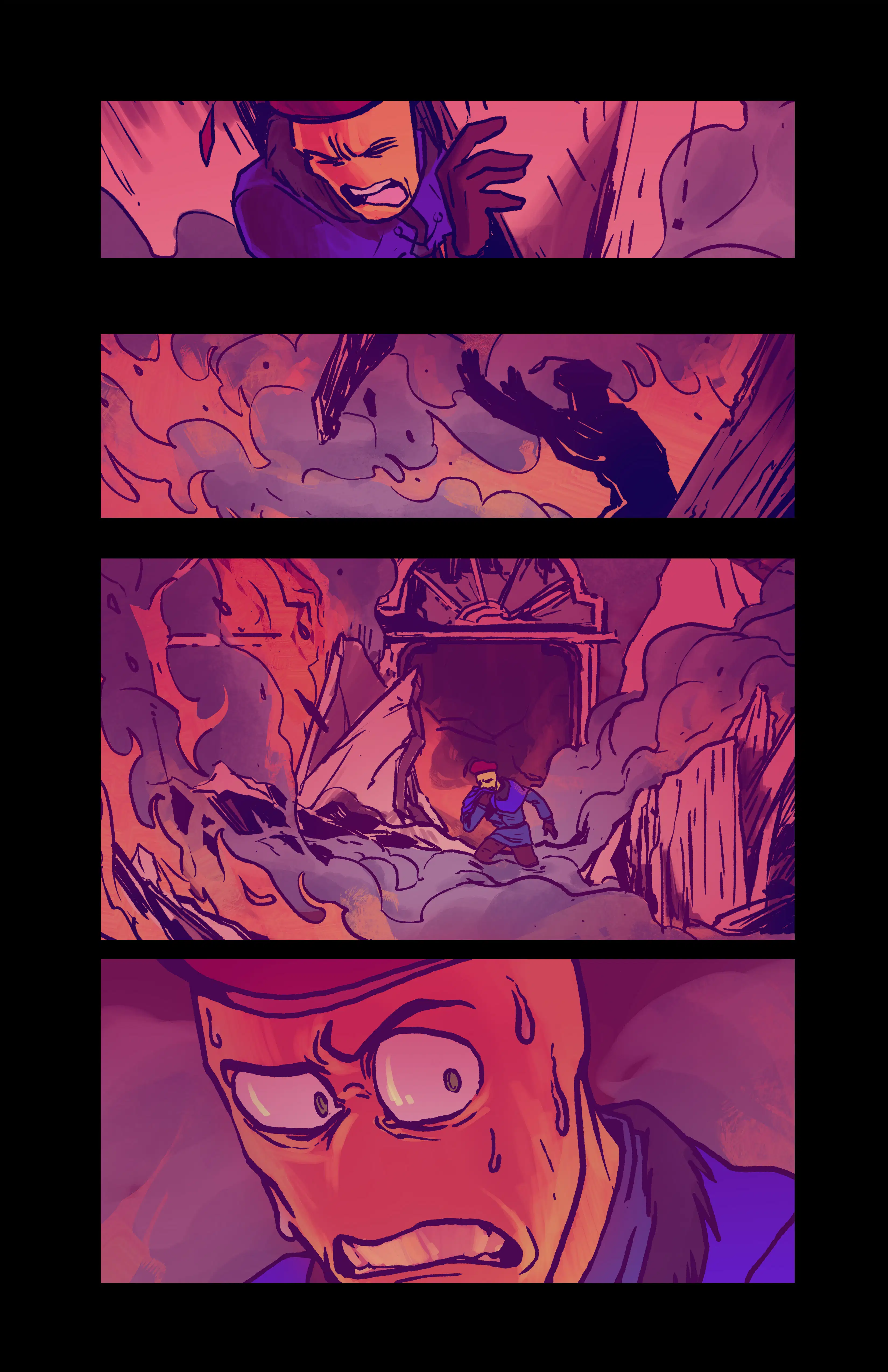 Sequence Image from Porad Gasan Zade's graphic novel Hatland Oddities.