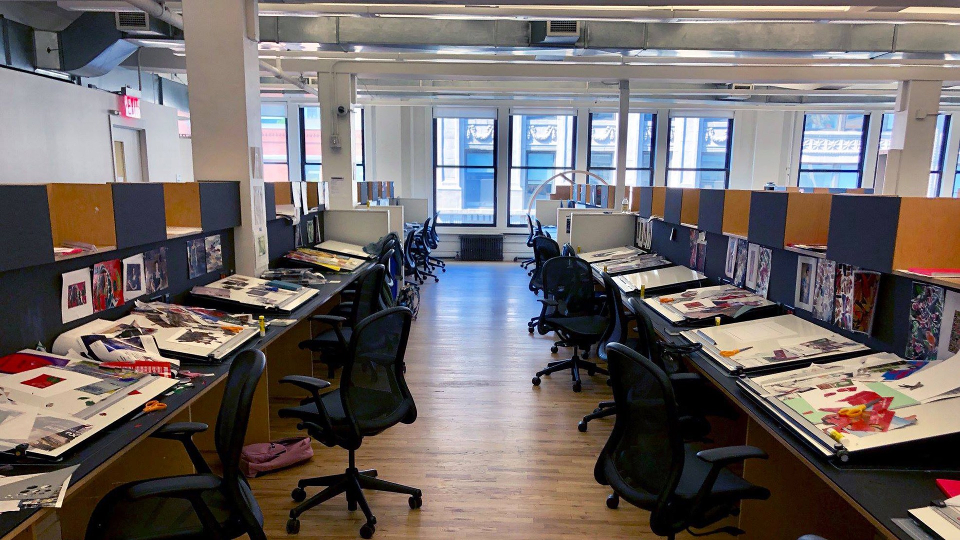 Studios inside the BFA Interior Design Department.