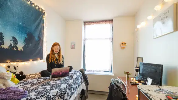 Dorm room.
