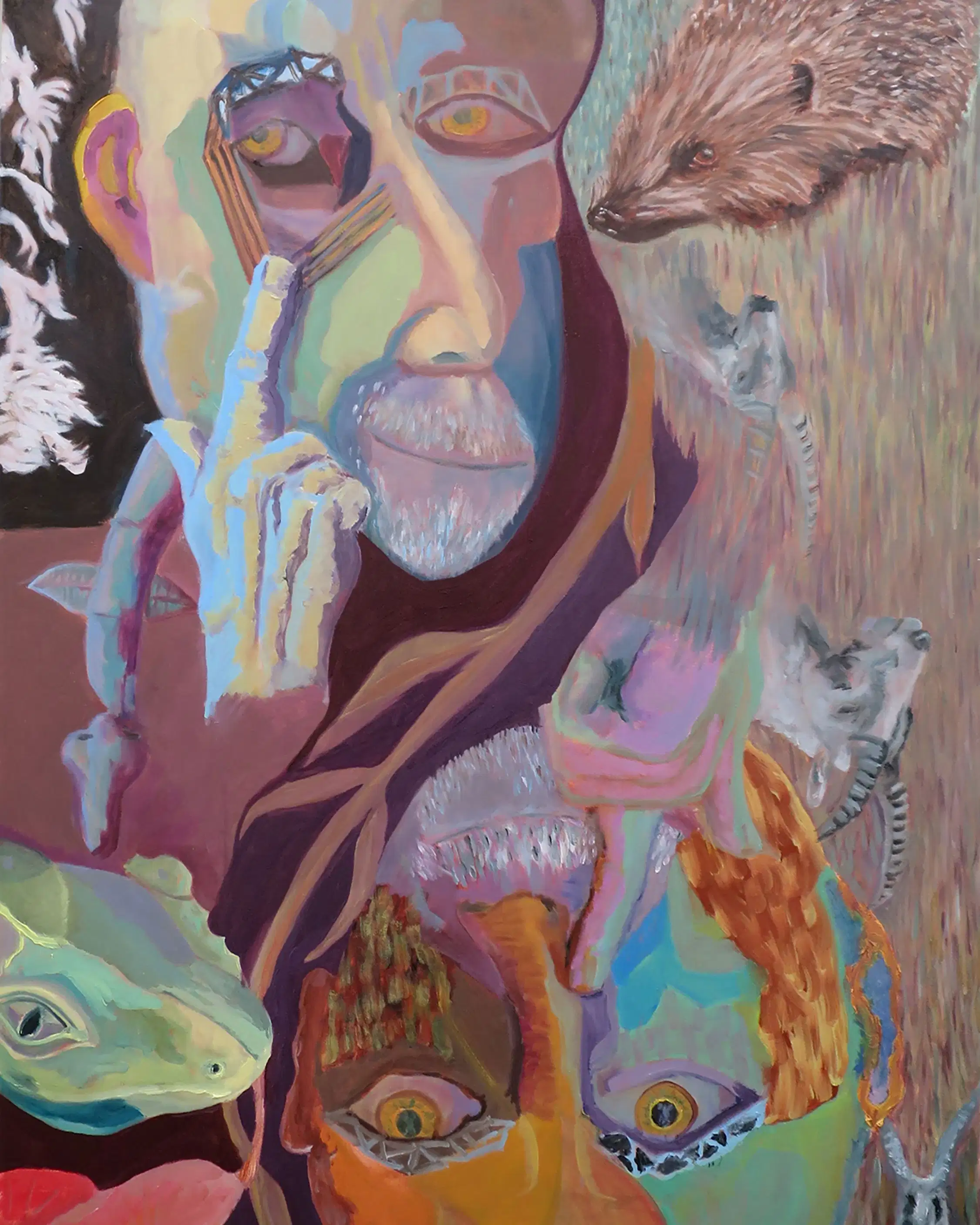 Harry Wyatt, JACK OF SECRETS, 2022, Oil on canvas, 48” x 36”