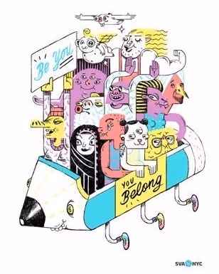 A bunch of animal looking things saying to be you.