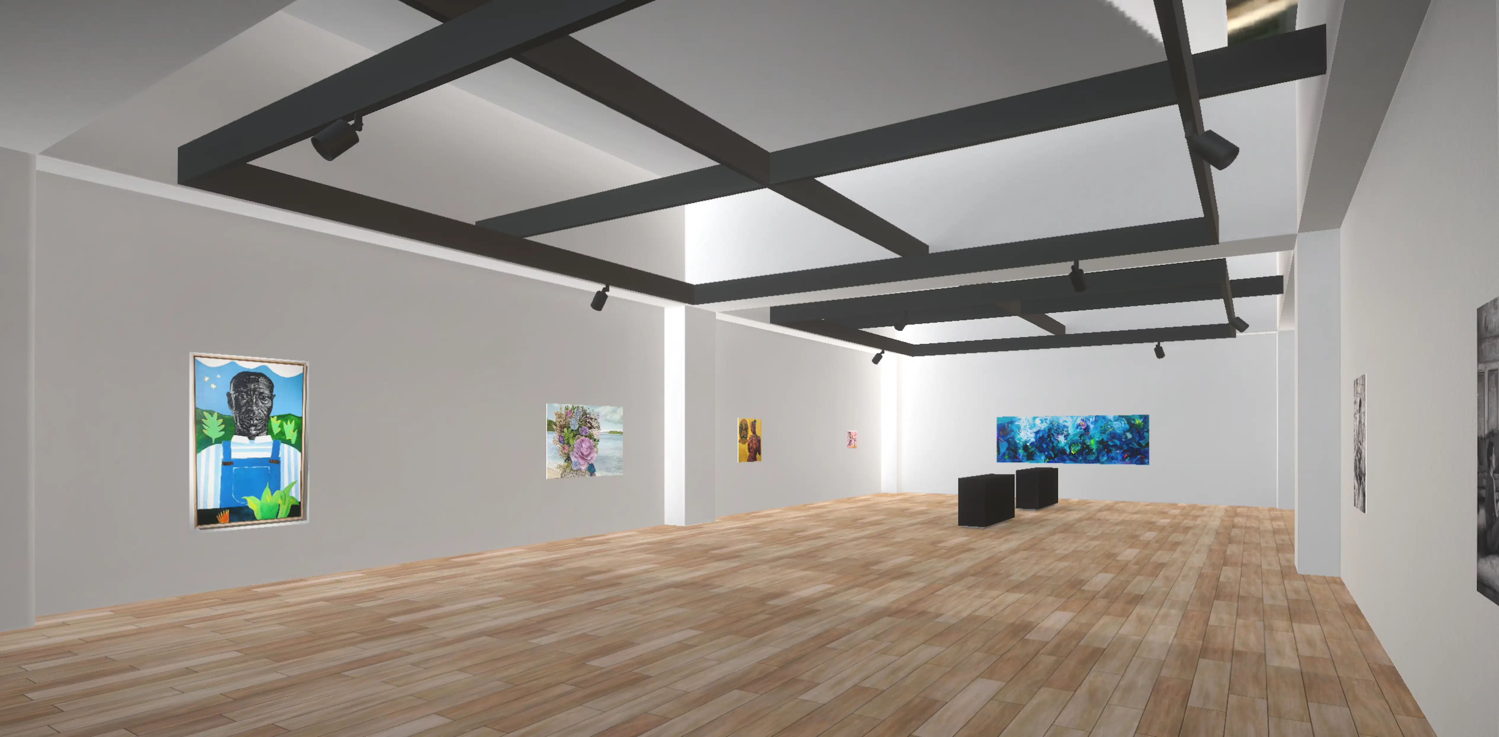 A virtual art exhibition.