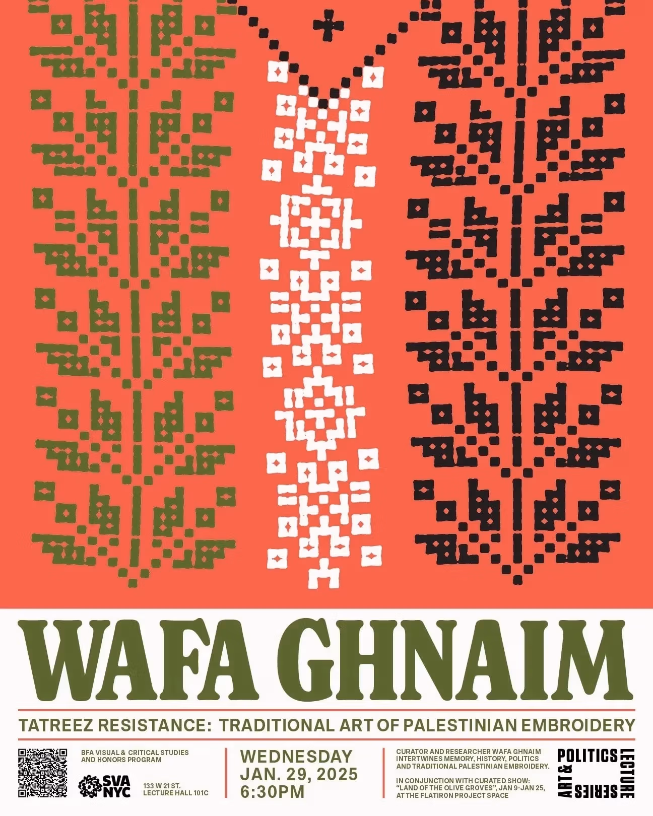 Poster with textile design
