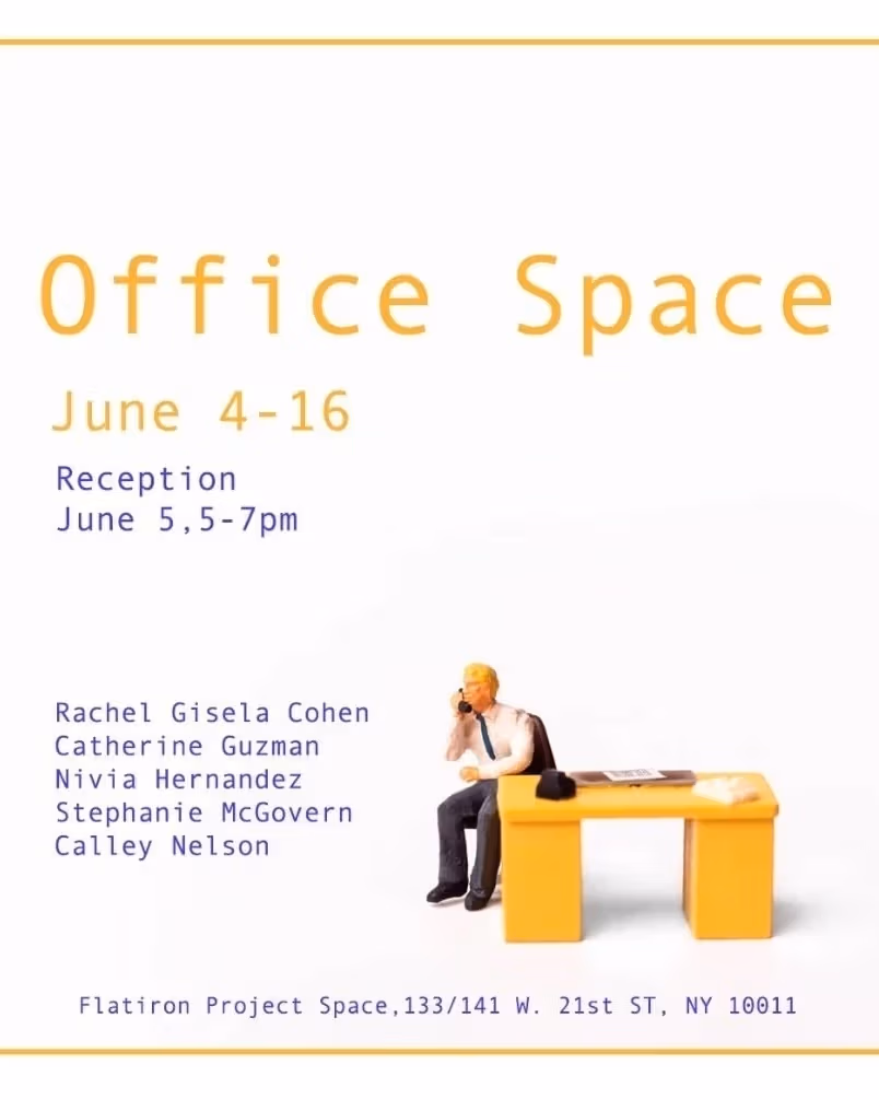 Office Space Event Details with man at desk talking on a phone