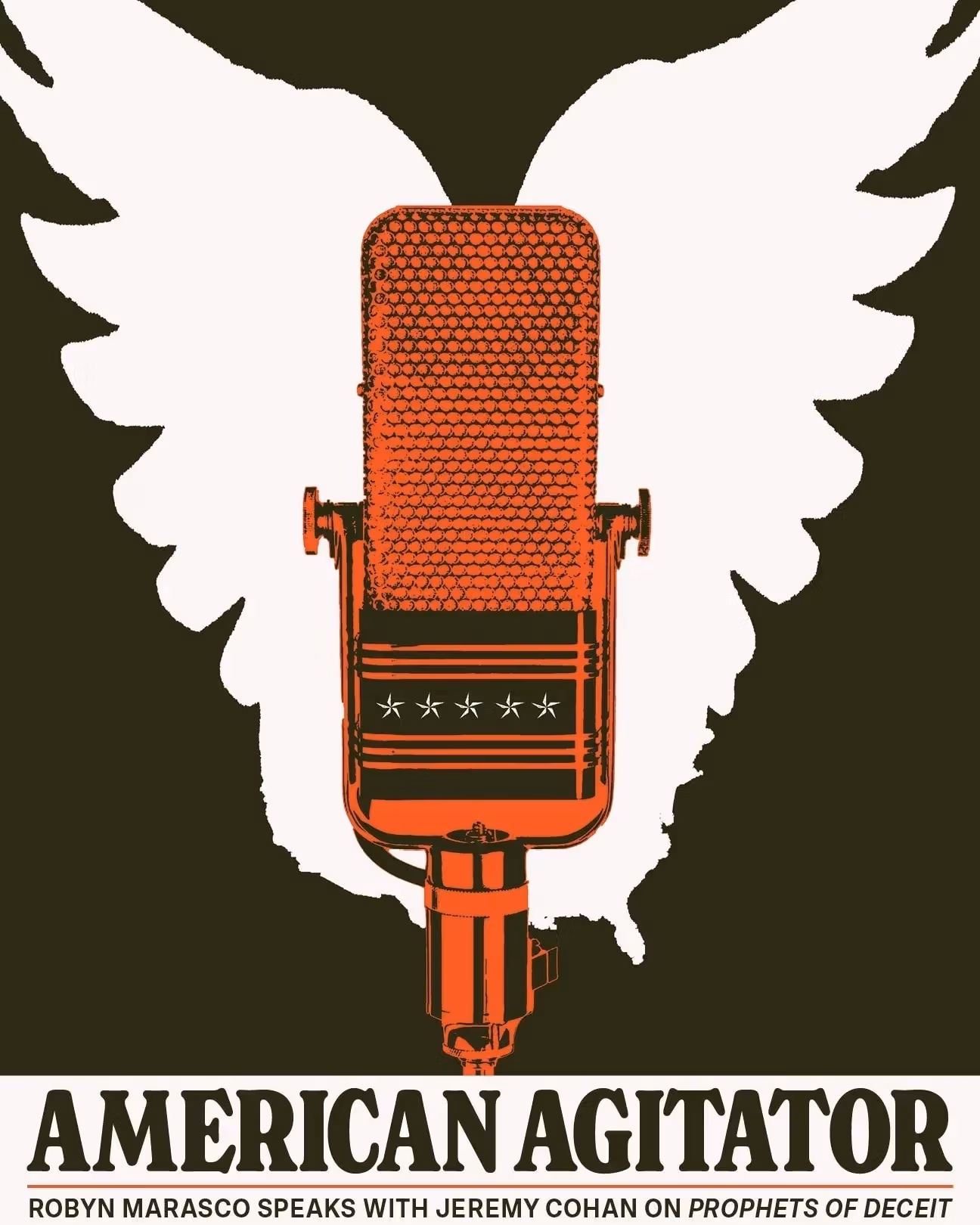 Poster image of angel wings and microphone