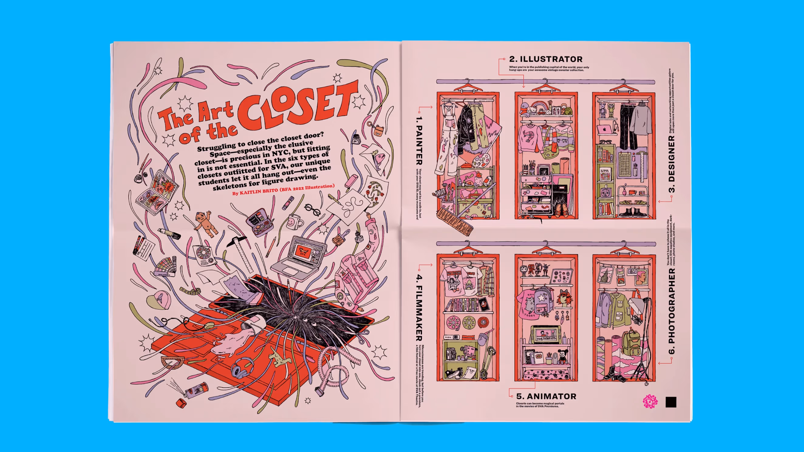 Flat lay of a style magazine.